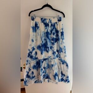 Simply Vera Vera Wang Blue & White High-Low Tiered Skirt